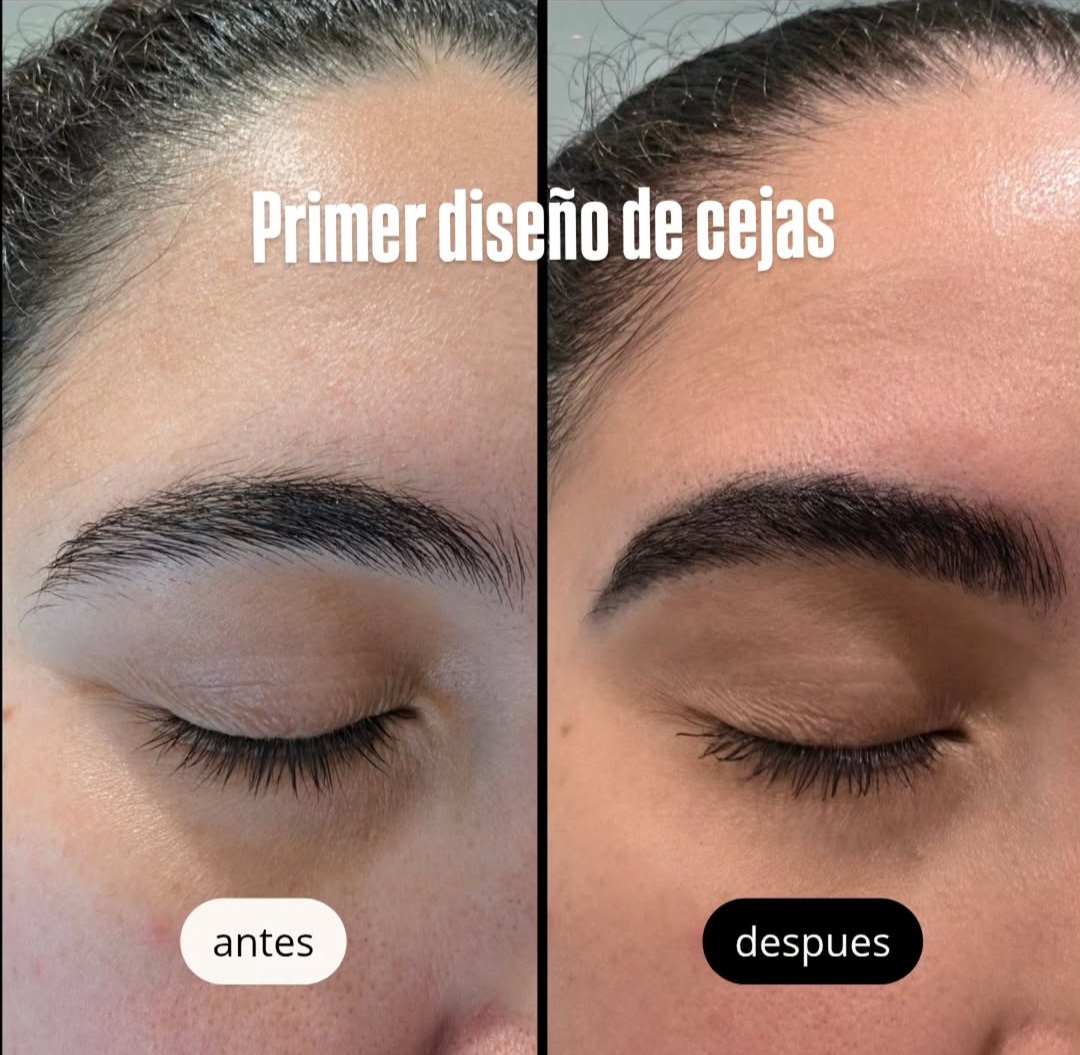 Diseño y perfilado de cejas — resultado real Veloura